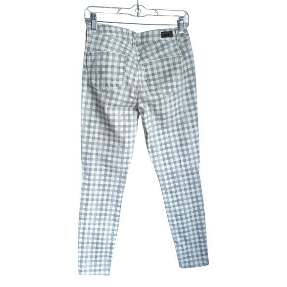 Anthropologie Paige Verdugo Ankle Skinny Jeans Gray Gingham size 29 - Picture 5 of 8